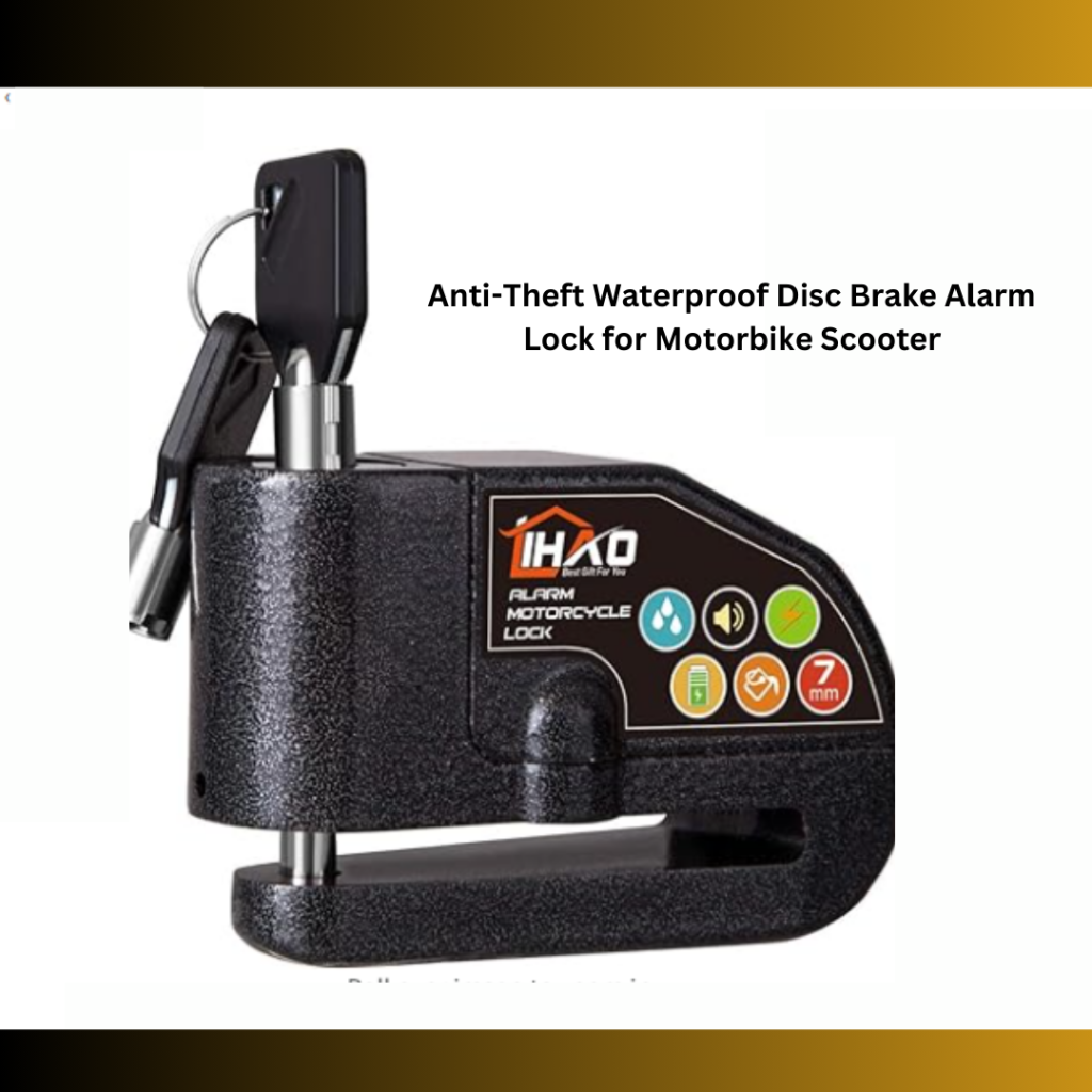 Anti-Theft Waterproof Disc Brake Alarm Lock for Motorbike Scooter