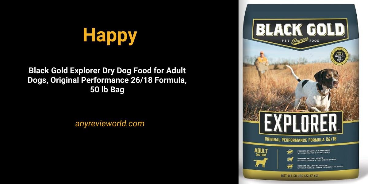 Black Gold Explorer Dry Dog Food for Adult Dogs, Original Performance 2618 Formula, 50 lb Bag