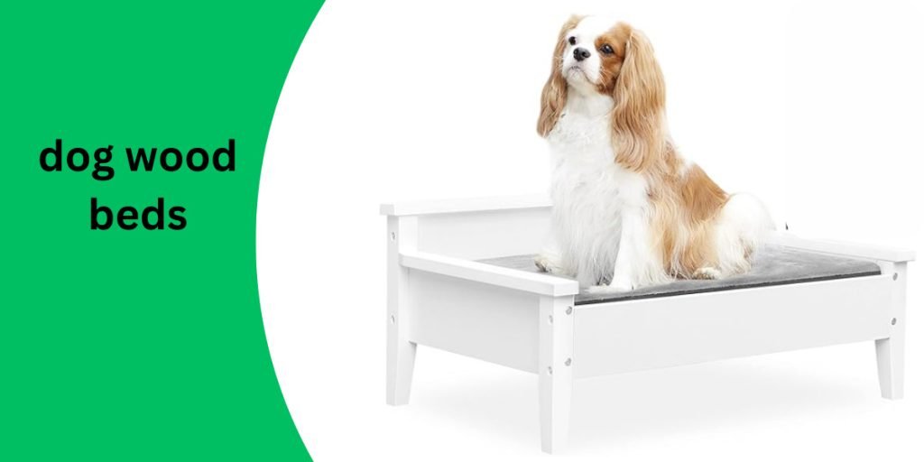 Wooden Dog Bed with Water-Resistant Mattress